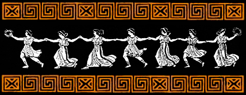 greek line dancers